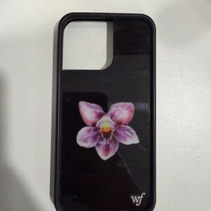 Wildflowers Orchid Blossom Black Phone Case